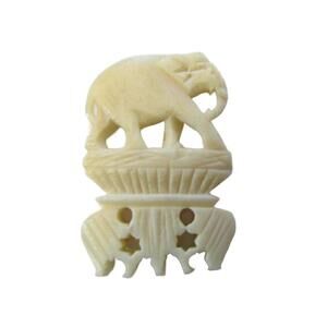 Hand Carved Elephant Miniature Figurine